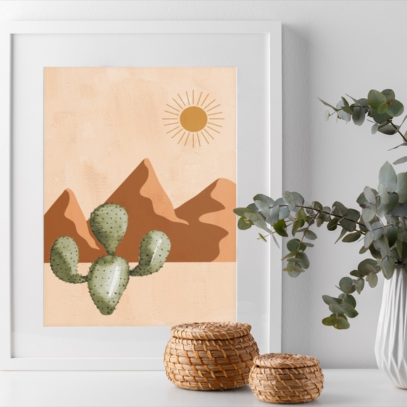 Wall Art Boho Nature Plants Print Illustration Unframed - Picture 3 of 14